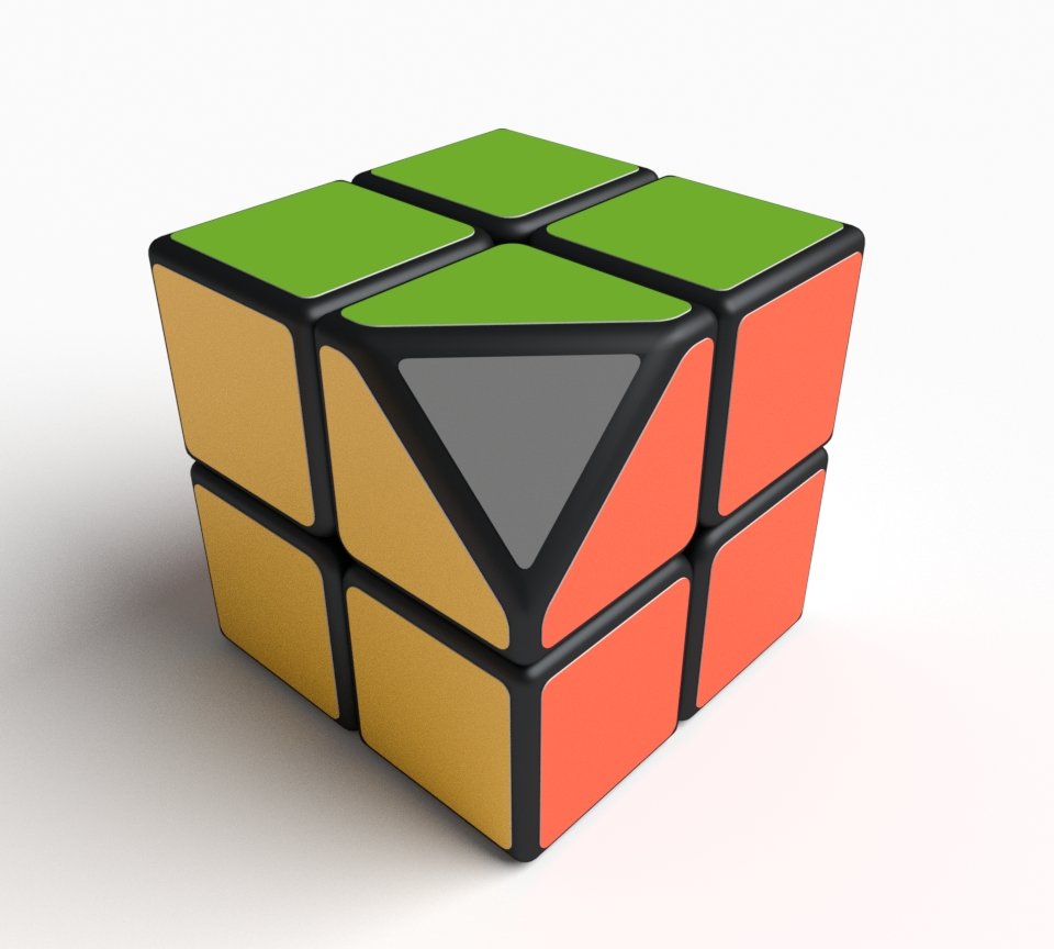 rare rubiks cube 2x2 puzzle 3d model c4d max obj fbx ma lwo 3ds 3dm stl 1716524 o